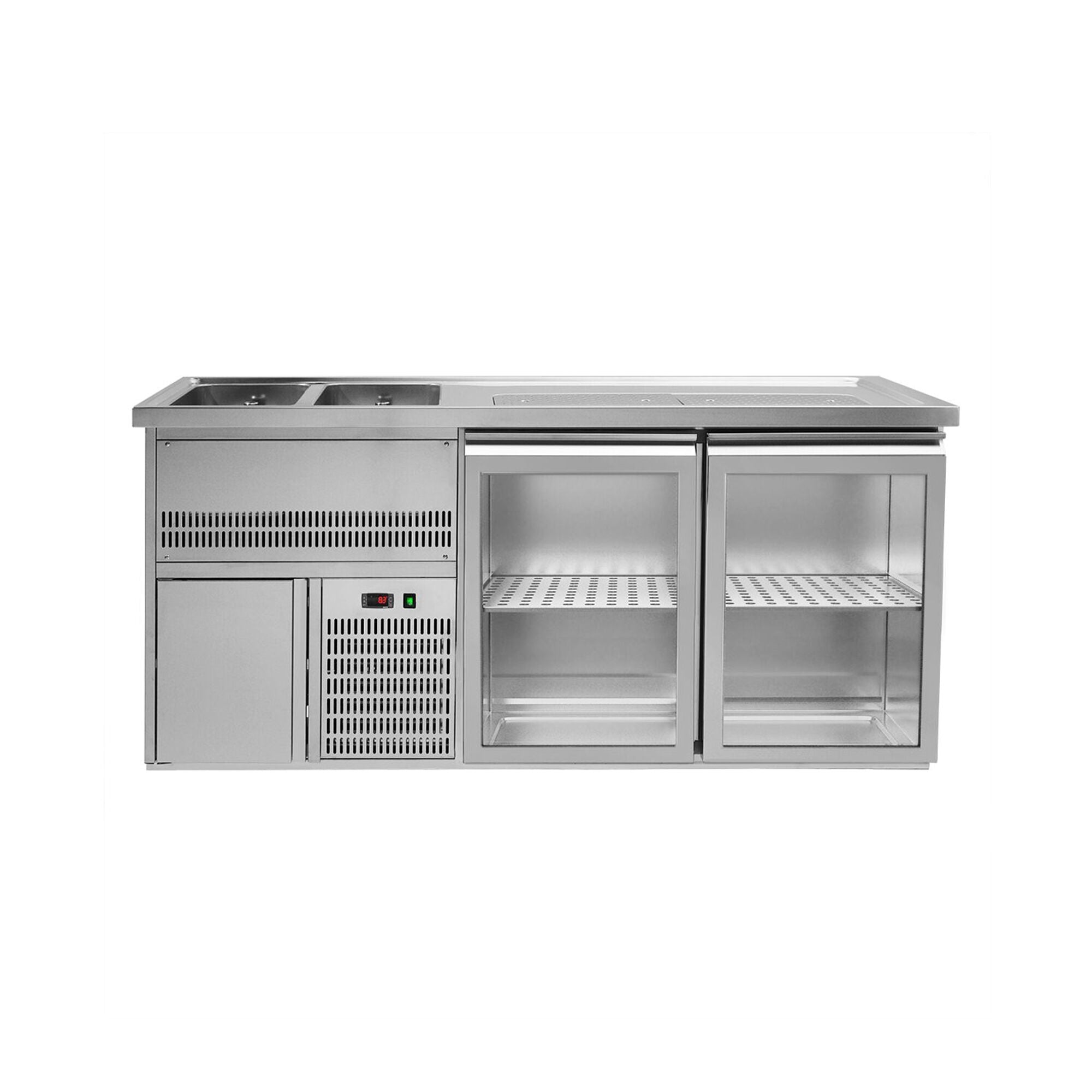 Ausschanktheke Premium PLUS 1950 mm 2 Glastüren