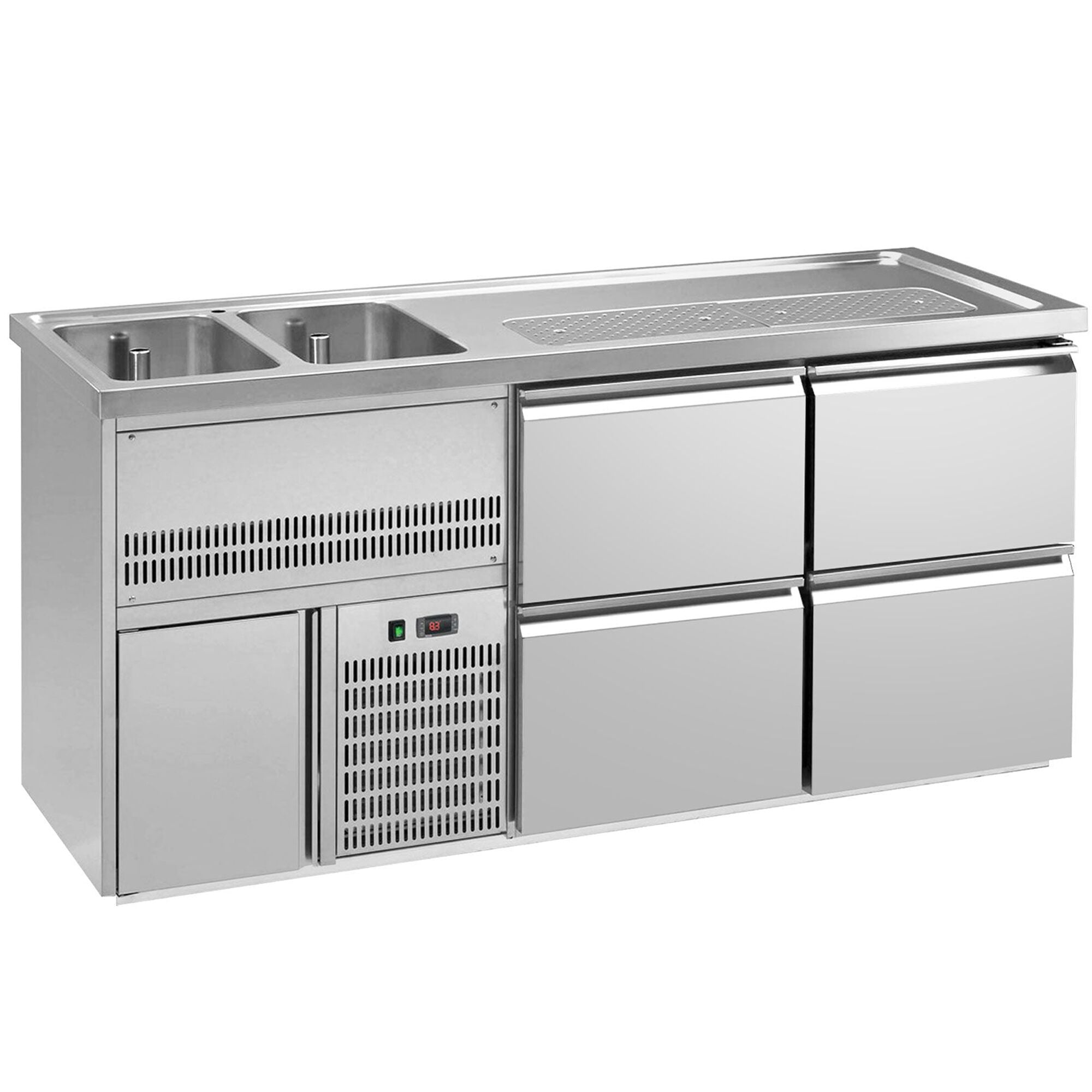 GGM Gastro Výčepní pult Premium PLUS 1950 mm 700 mm 4 zásuvky