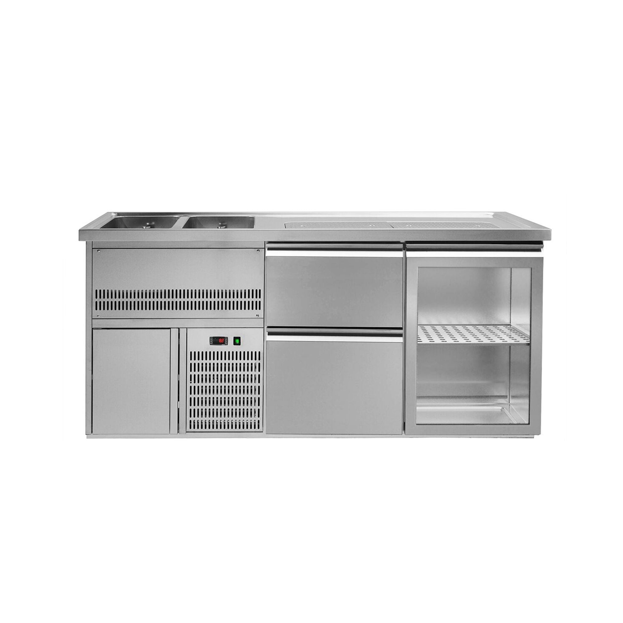 GGM Gastro Výčepní Pult Premium PLUS 1950 mm 3 Zásuvky