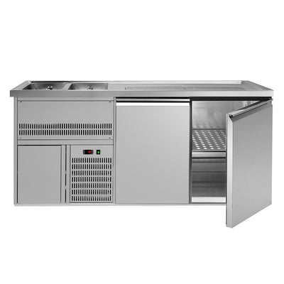 Výčepní Pult Premium PLUS 1950 mm 700 mm 920 mm Nerez