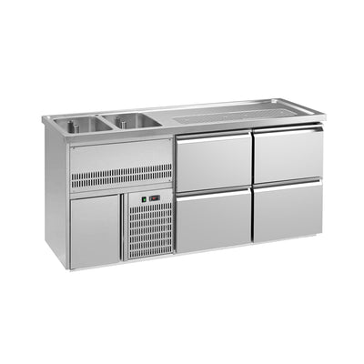 GGM Gastro Výčepní pult Premium PLUS 1950 mm 700 mm 4 zásuvky