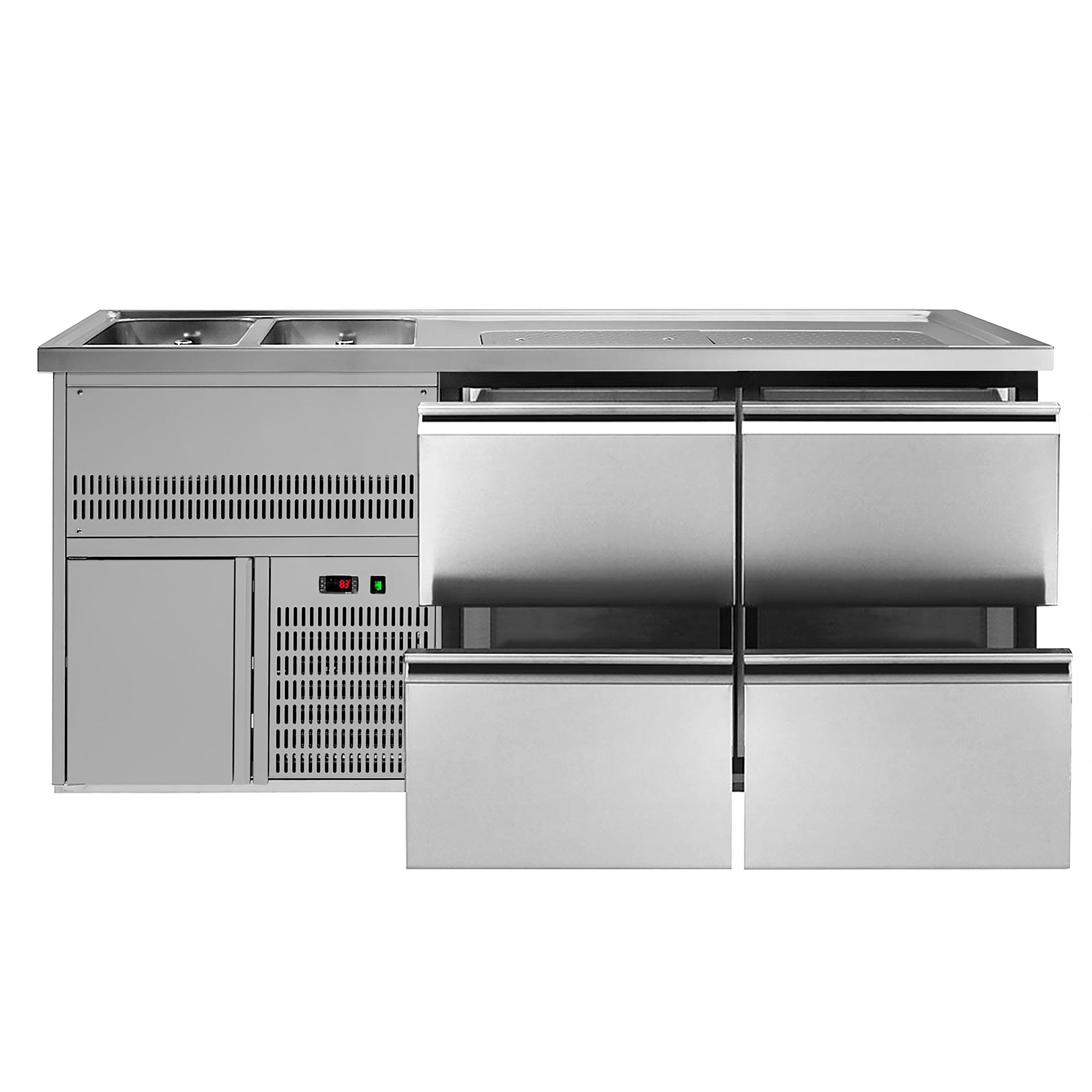 GGM Gastro Výčepní pult Premium PLUS 1950 mm 700 mm 4 zásuvky
