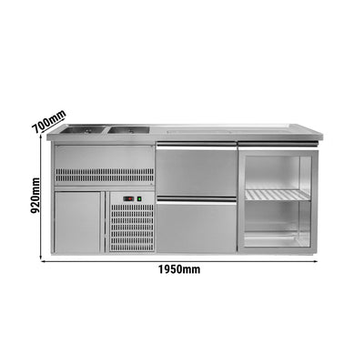 GGM Gastro Výčepní Pult Premium PLUS 1950 mm 700 mm 920 mm
