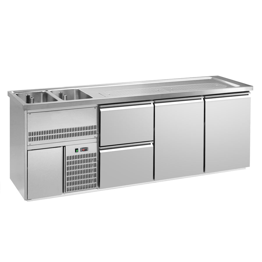 GGM Gastro Výčepní Pult Premium PLUS 2500 mm 700 mm Schwarz