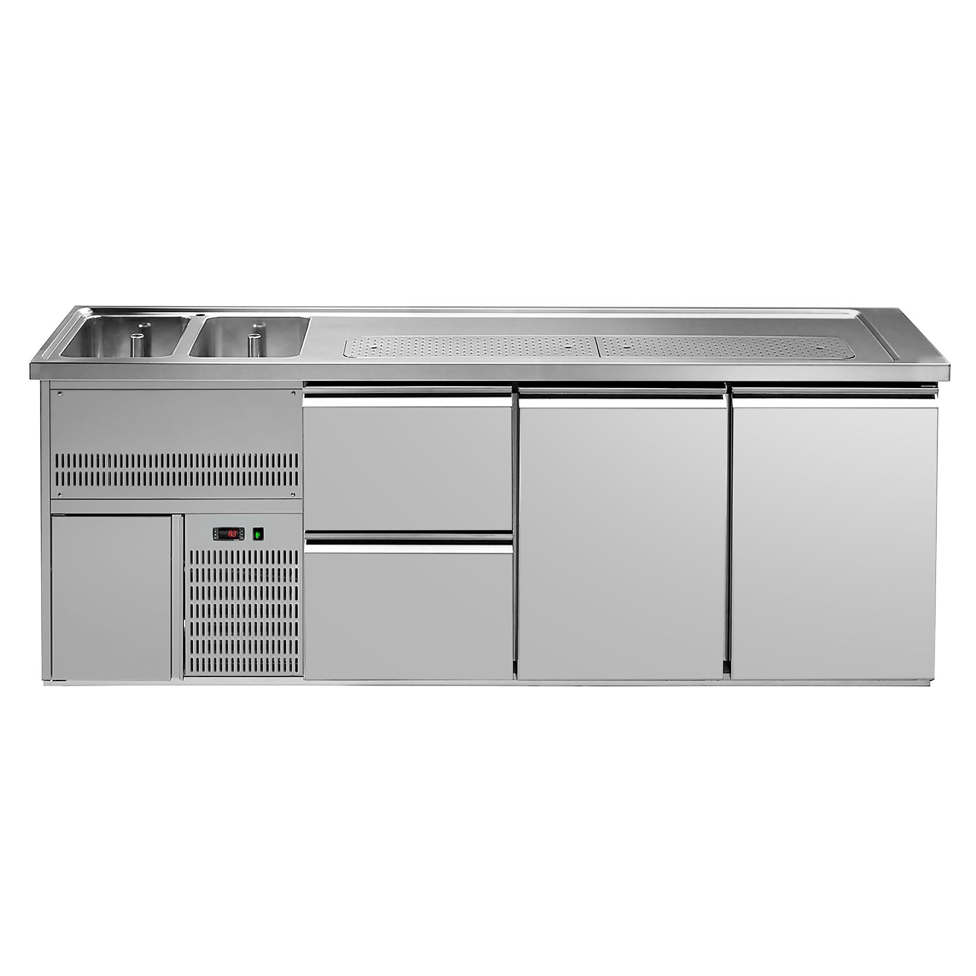 GGM Gastro Výčepní Pult Premium PLUS 2500 mm 700 mm Schwarz