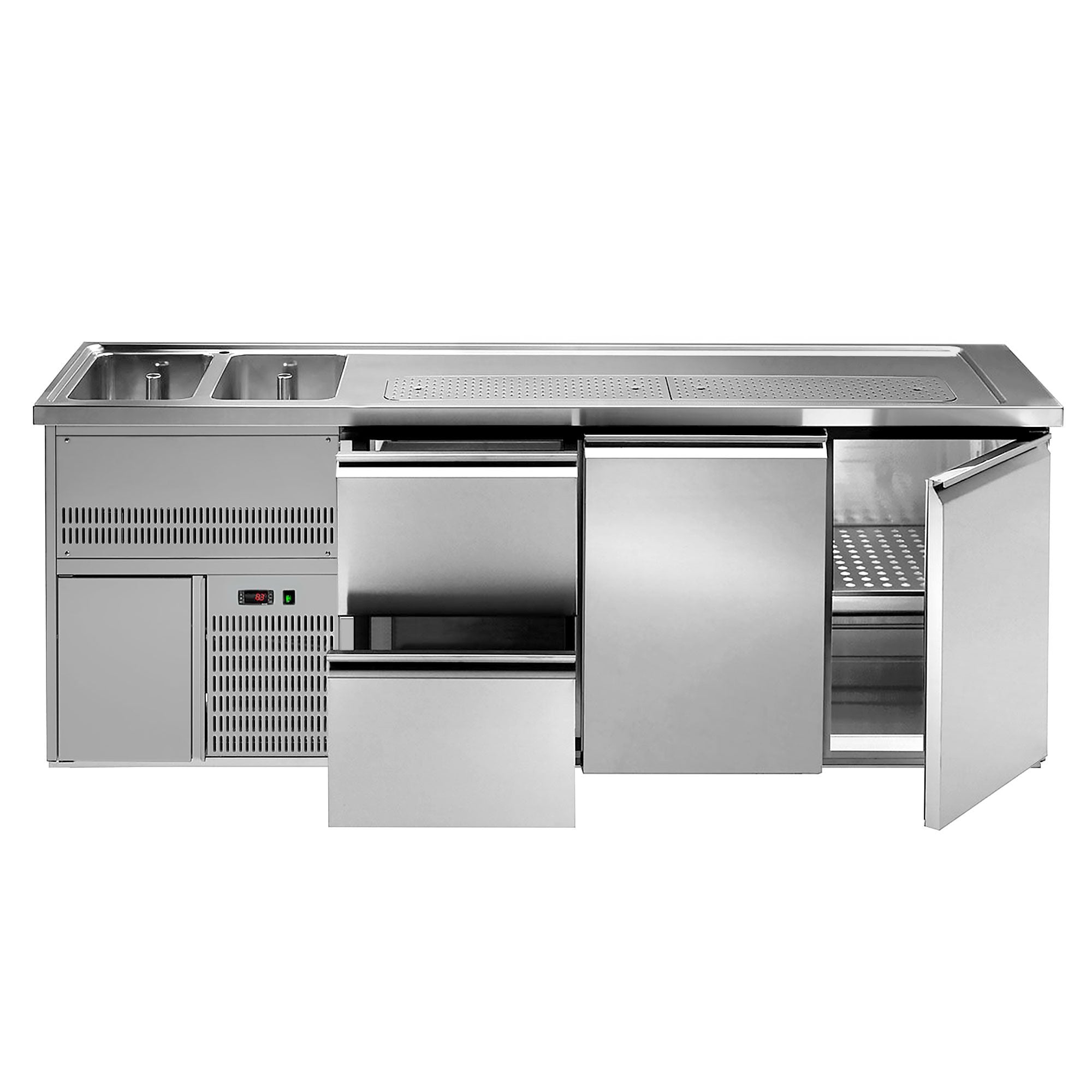 GGM Gastro Výčepní Pult Premium PLUS 2500 mm 700 mm Schwarz