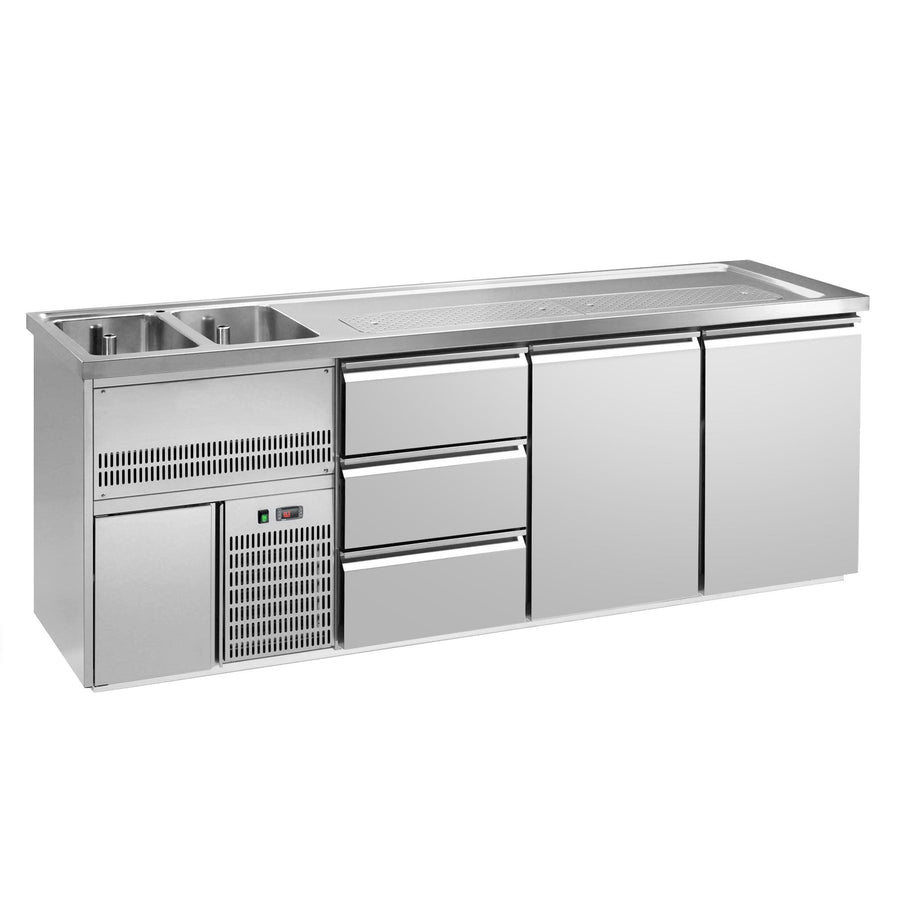 GGM Gastro Výčepní Pult Premium PLUS 2500 mm 6 Zásuvek