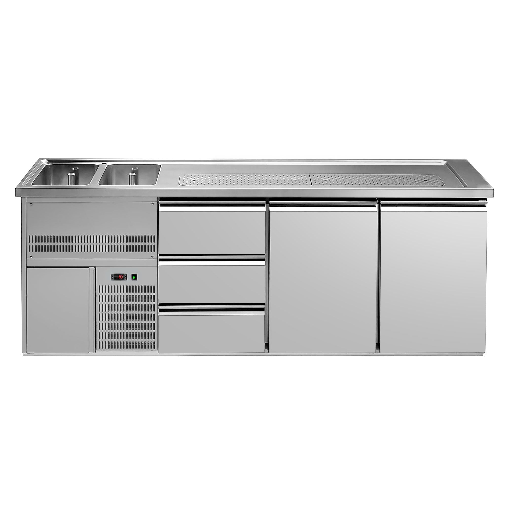 GGM Gastro Výčepní Pult Premium PLUS 2500 mm 6 Zásuvek