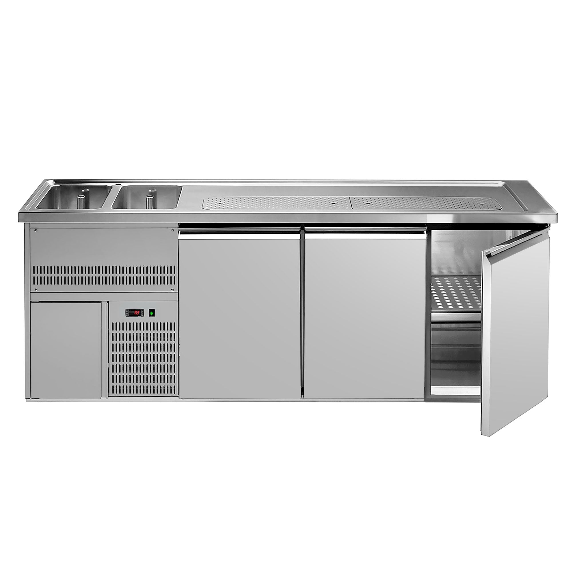 GGM Gastro Výčepní Pult Premium PLUS 2500 x 700 mm 3 Dveře