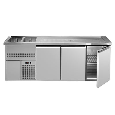 GGM Gastro Výčepní Pult Premium PLUS 2500 x 700 mm 3 Dveře