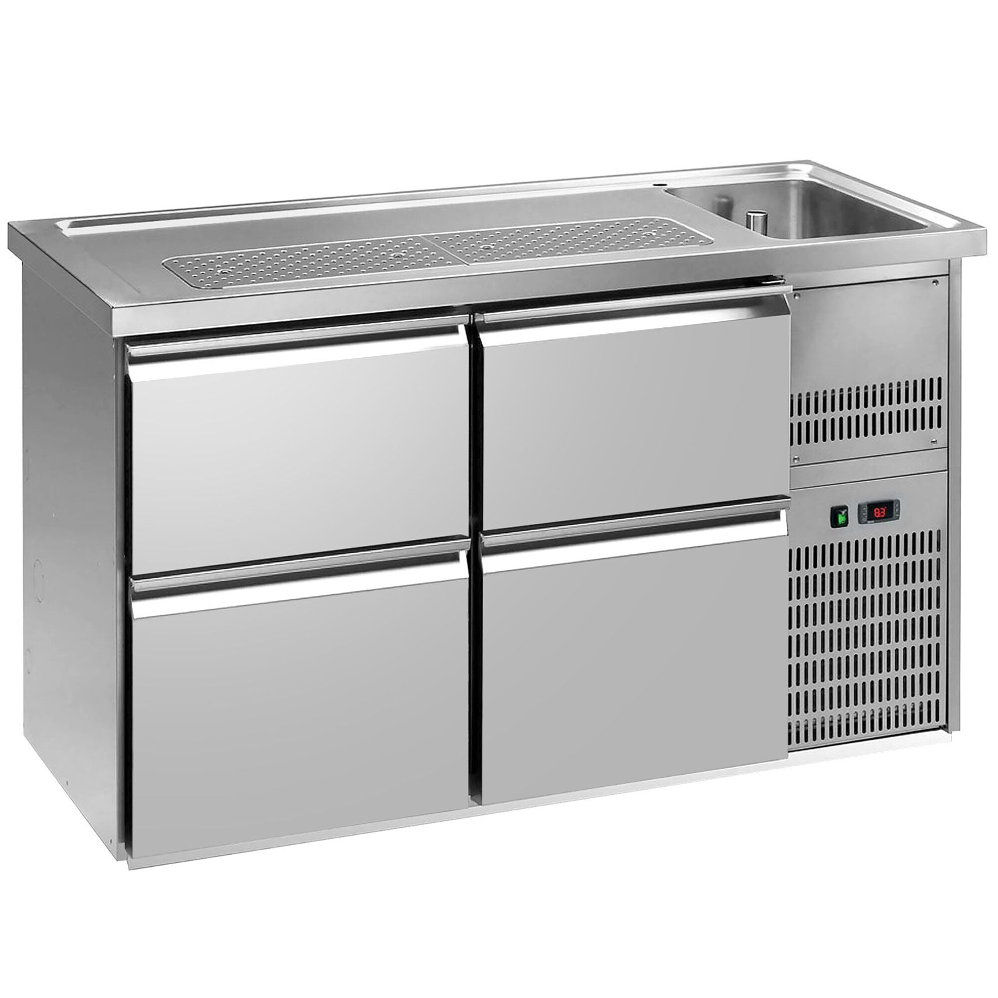 GGM Gastro Výčepní Pult PREMIUM PLUS 1550 mm 4 Zásuvky