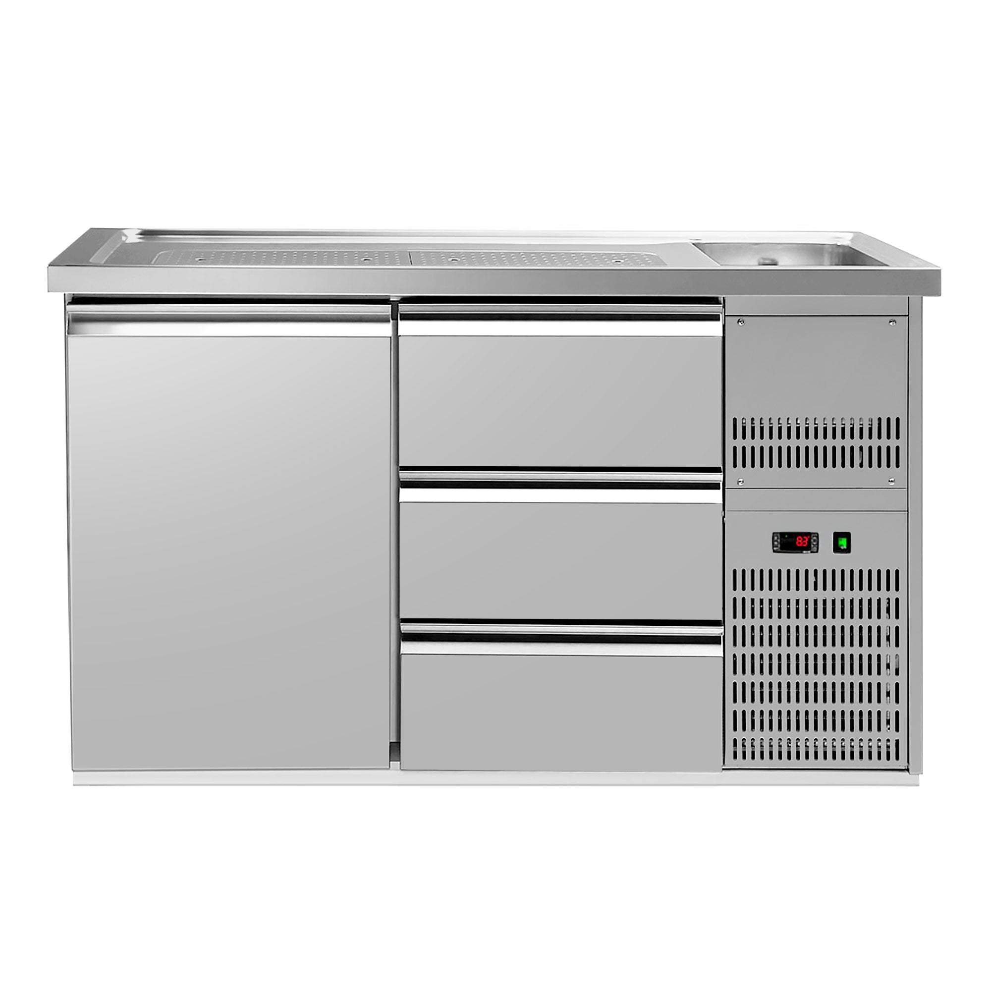 Výčepní Pult PREMIUM PLUS 1550 mm 1 Dveře 3 Zásuvky