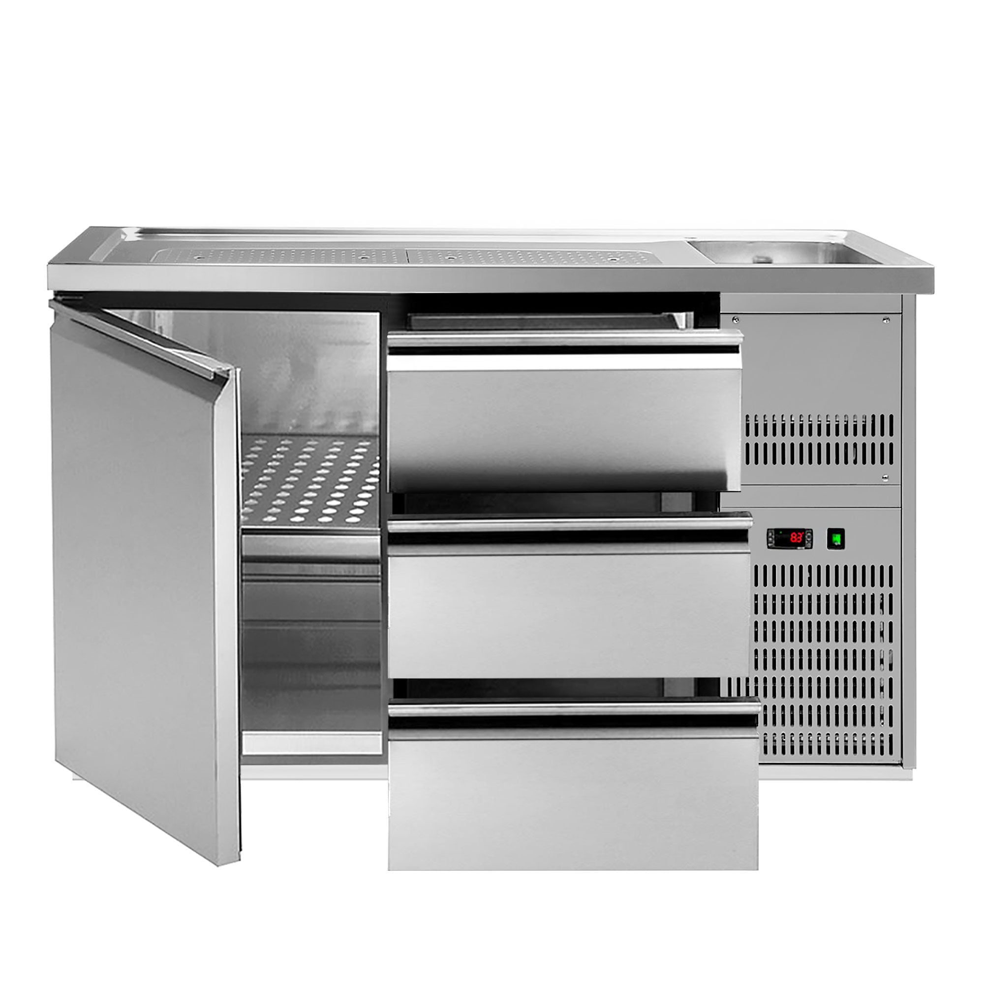 Výčepní Pult PREMIUM PLUS 1550 mm 1 Dveře 3 Zásuvky
