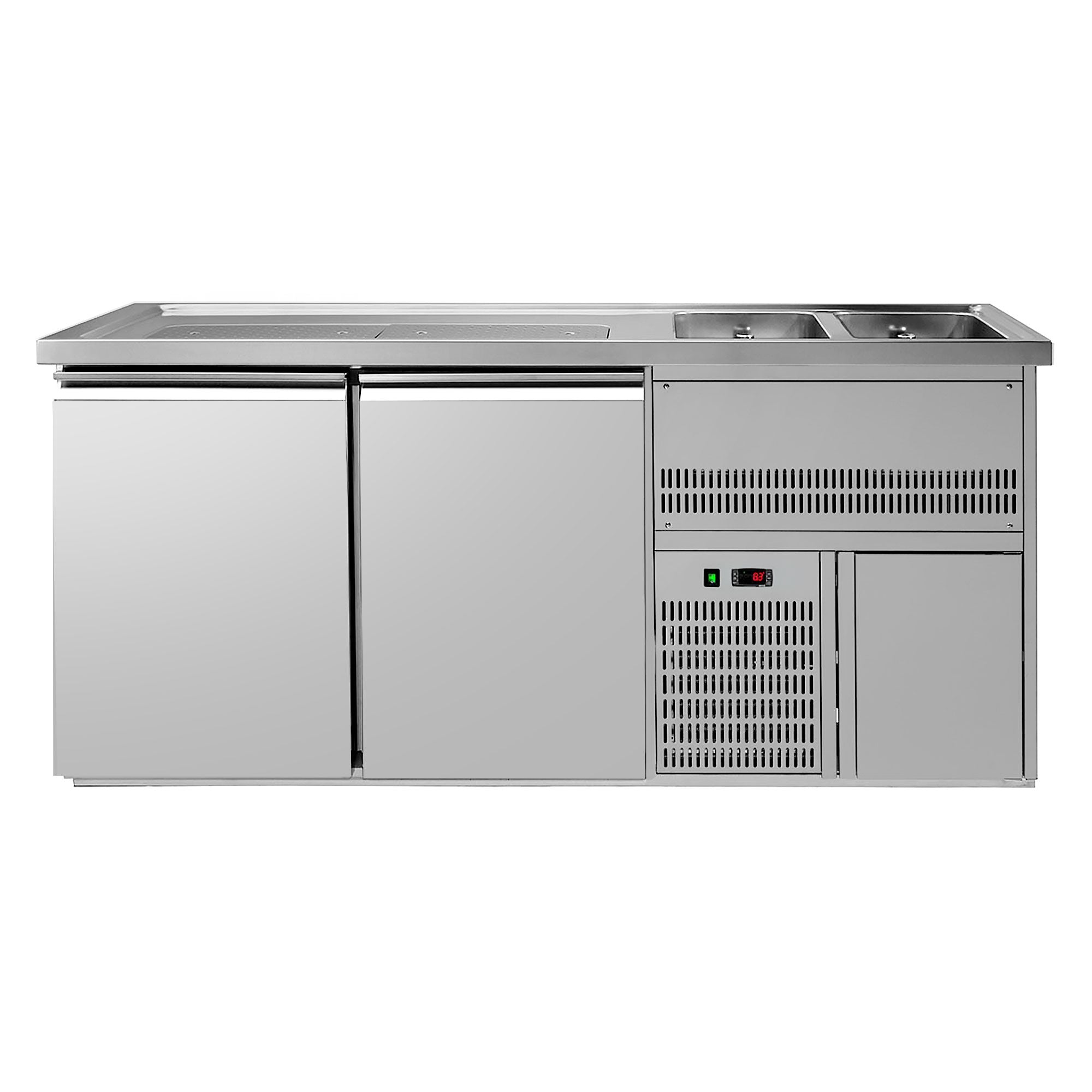 GGM Gastro Premium PLUS Výčepní Pult 1950 mm 2 Dřezy