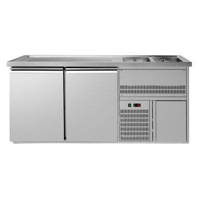 GGM Gastro Premium PLUS Výčepní Pult 1950 mm 2 Dřezy
