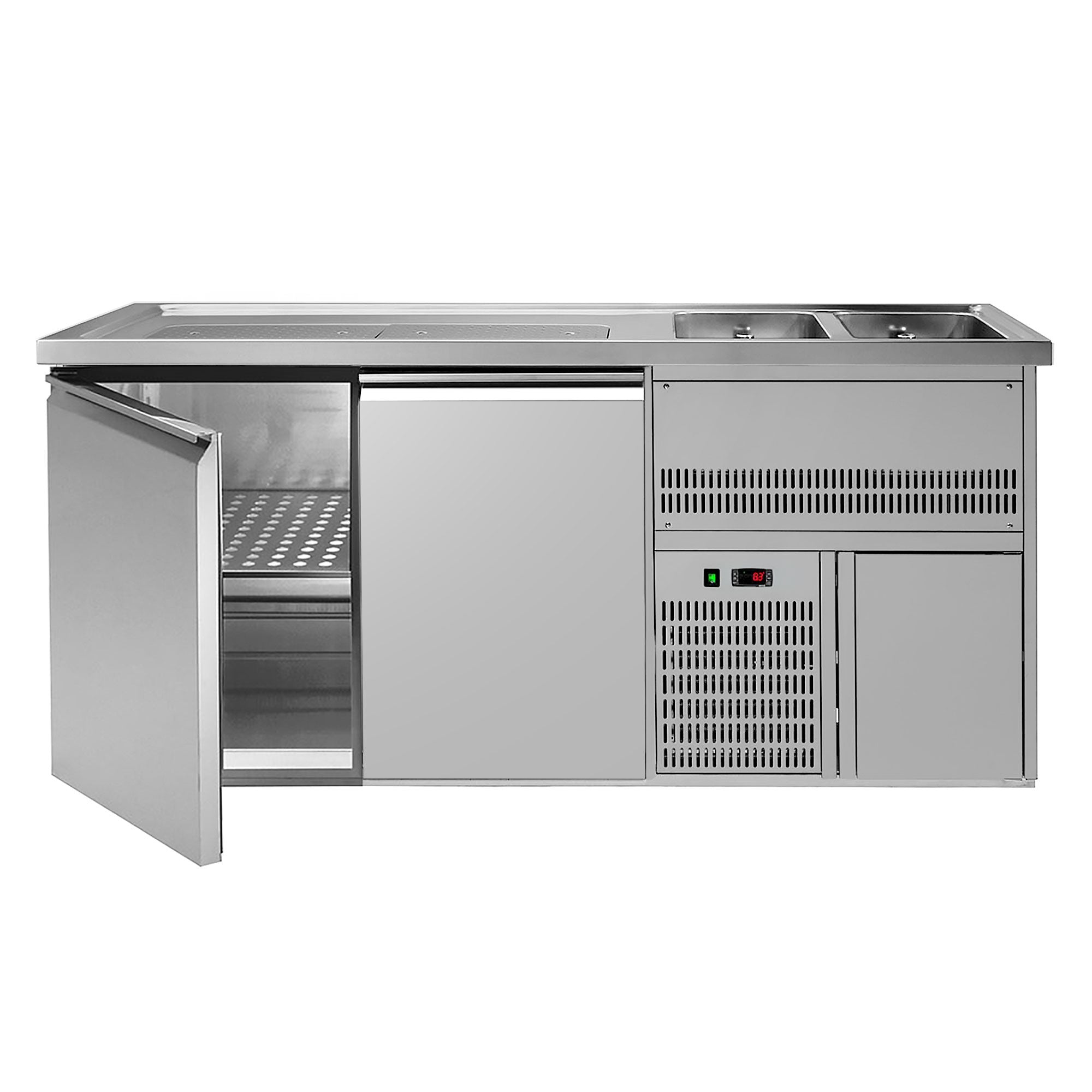 GGM Gastro Premium PLUS Výčepní Pult 1950 mm 2 Dřezy