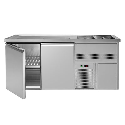 GGM Gastro Premium PLUS Výčepní Pult 1950 mm 2 Dřezy