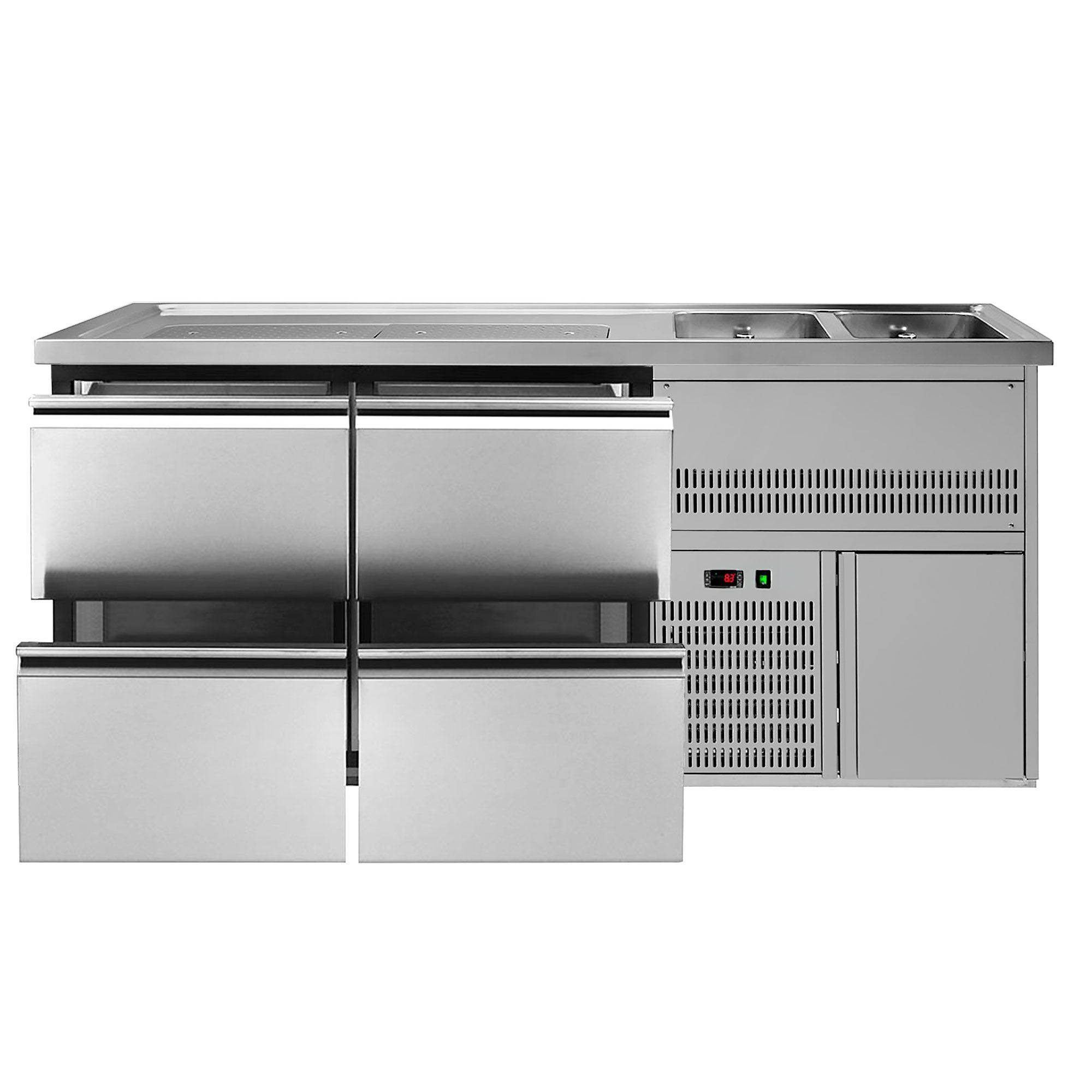 GGM Gastro Výčepní Pult Premium PLUS 1950 mm 4 Zásuvky
