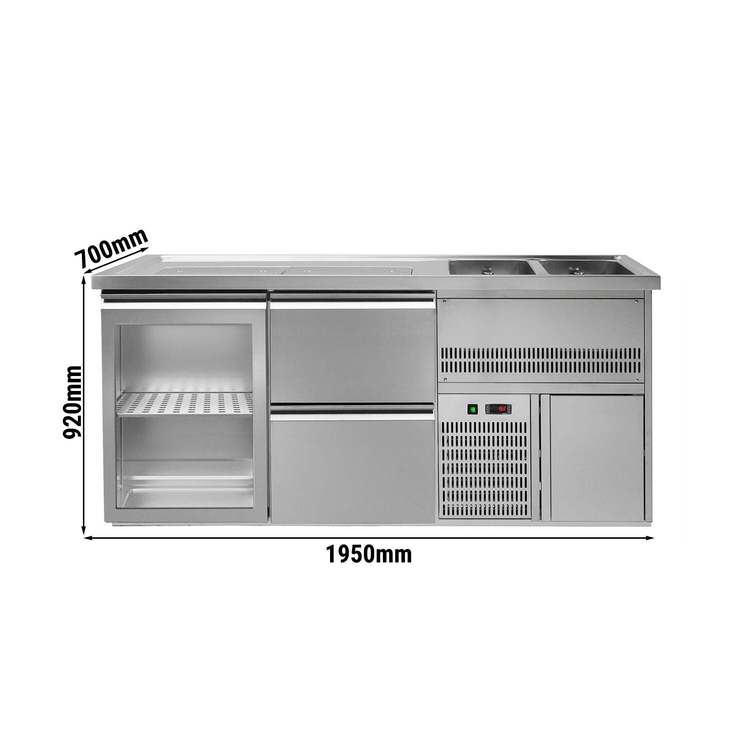 GGM Gastro Výčepní Pult Premium PLUS 1950 mm