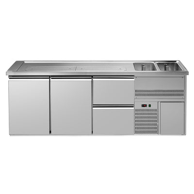 GGM Gastro Výčepní Pult Premium PLUS 2500 mm 2 Dveře 2 Zásuvky