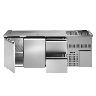 GGM Gastro Výčepní Pult Premium PLUS 2500 mm 2 Dveře 2 Zásuvky