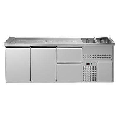 Výčepní Pult Premium PLUS 2500 x 700 mm 2 Dveře 2 Zásuvky