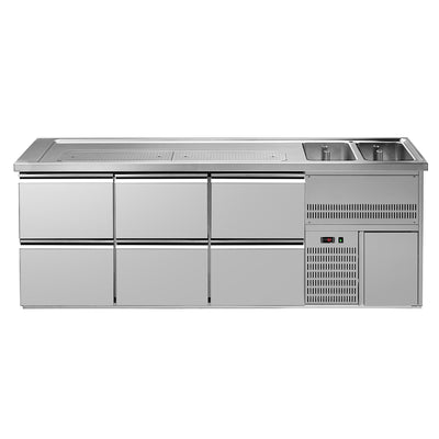 GGM Gastro Výčepní Pult Premium PLUS 2500 mm 6 Zásuvek