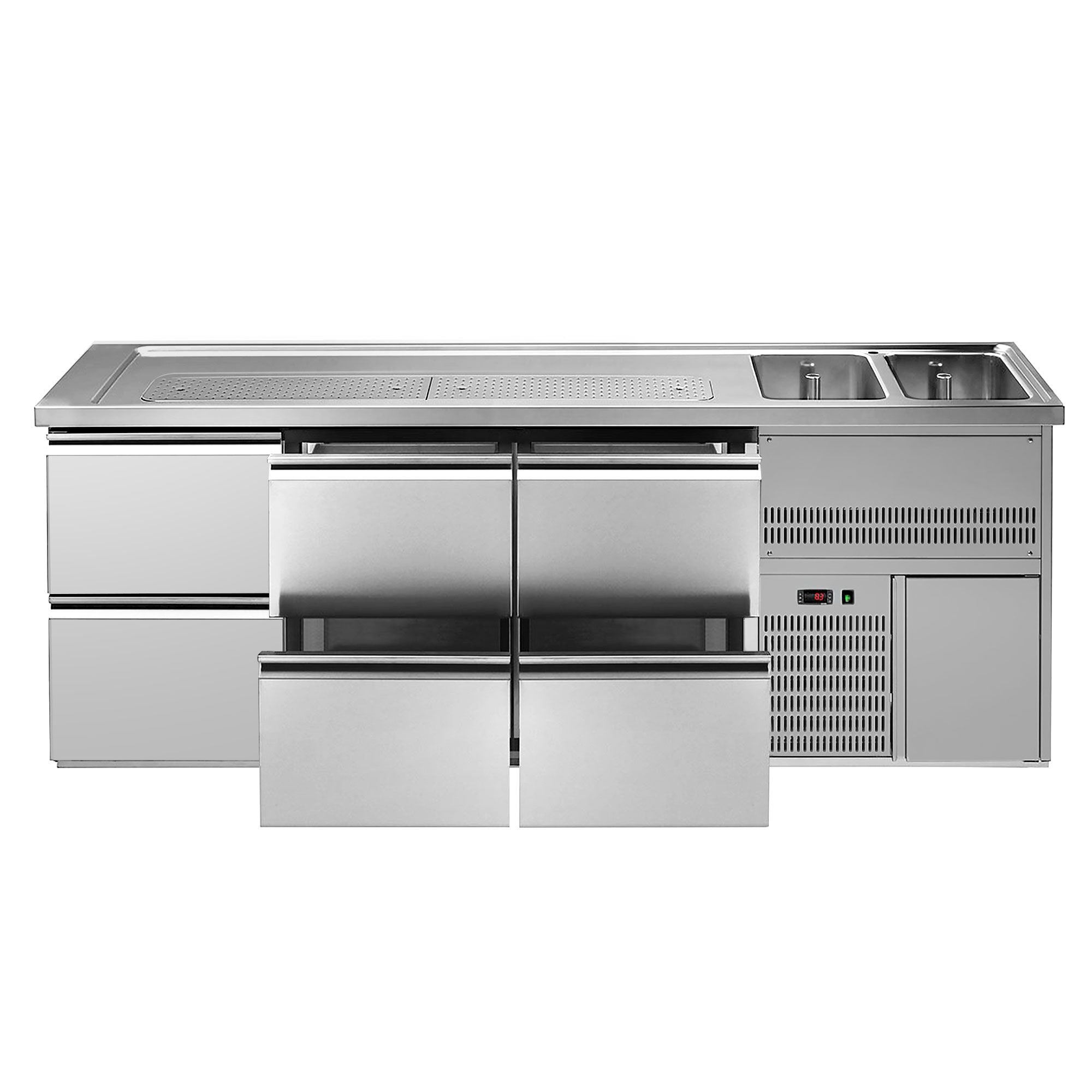GGM Gastro Výčepní Pult Premium PLUS 2500 mm 6 Zásuvek