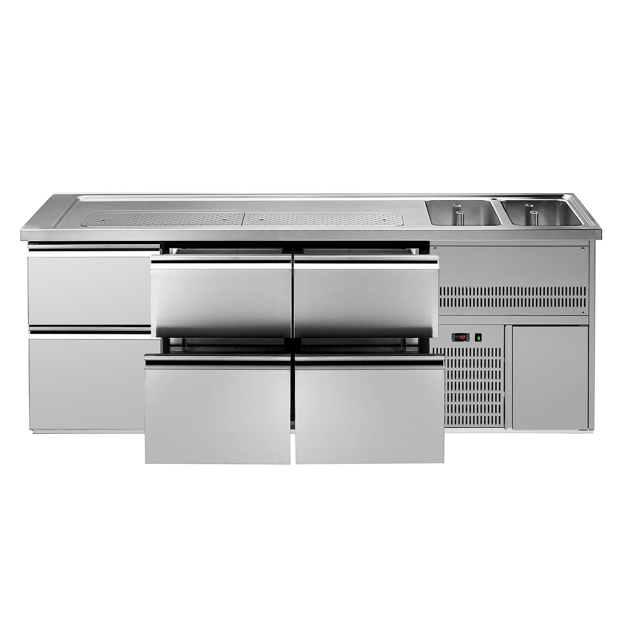 GGM Gastro Výčepní Pult Premium PLUS 2500 mm 6 Zásuvek