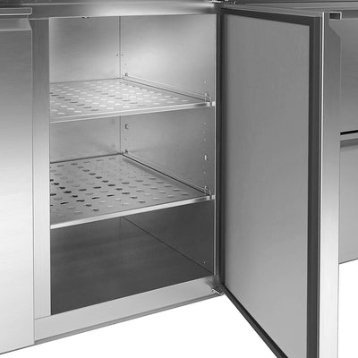 GGM Gastro Výčepní Pult Premium PLUS 1950 mm 2 Dřezy 3 Zásuvky