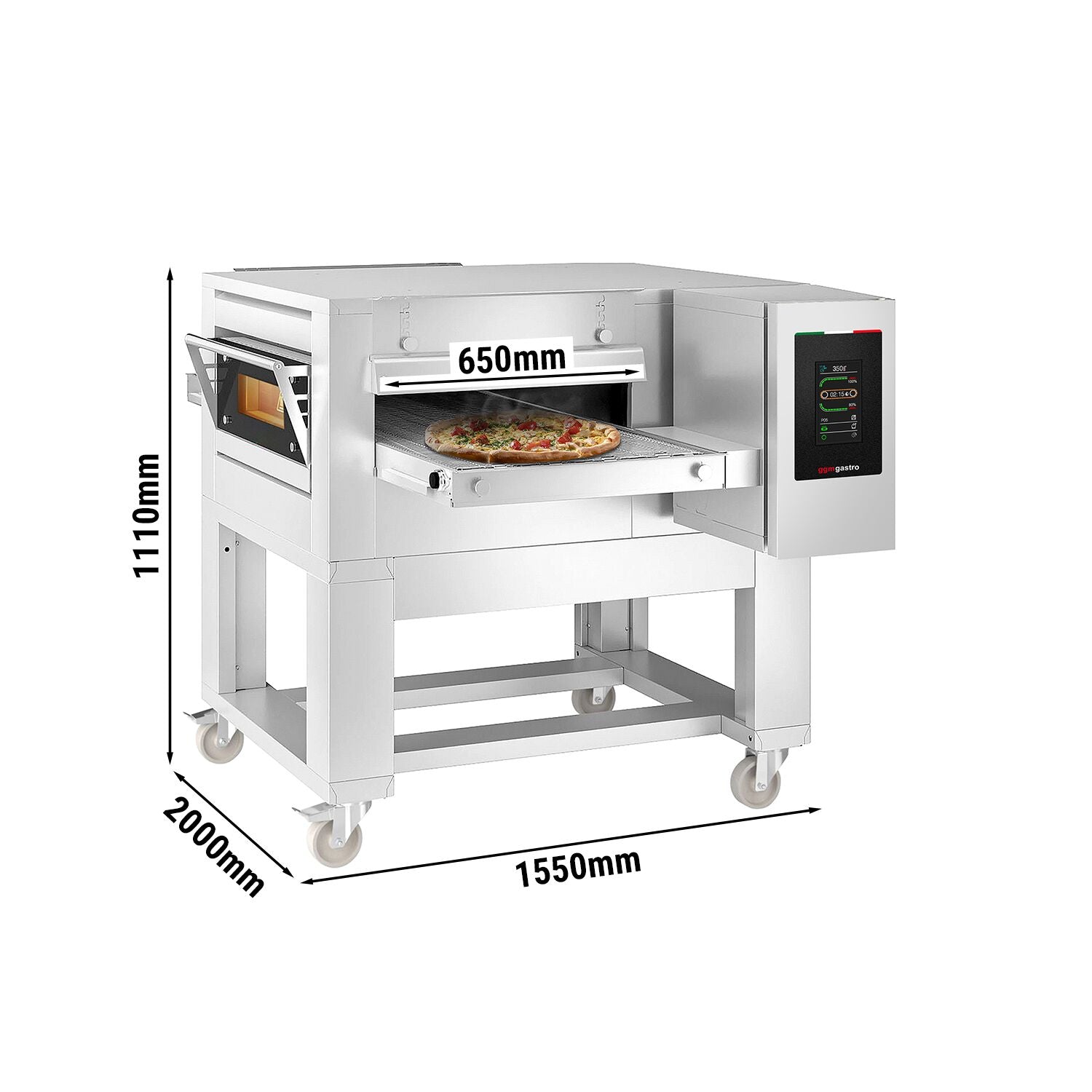 GGM Gastro Plynová Pásová Pec 1550 x 2000 mm Dotykový Displej
