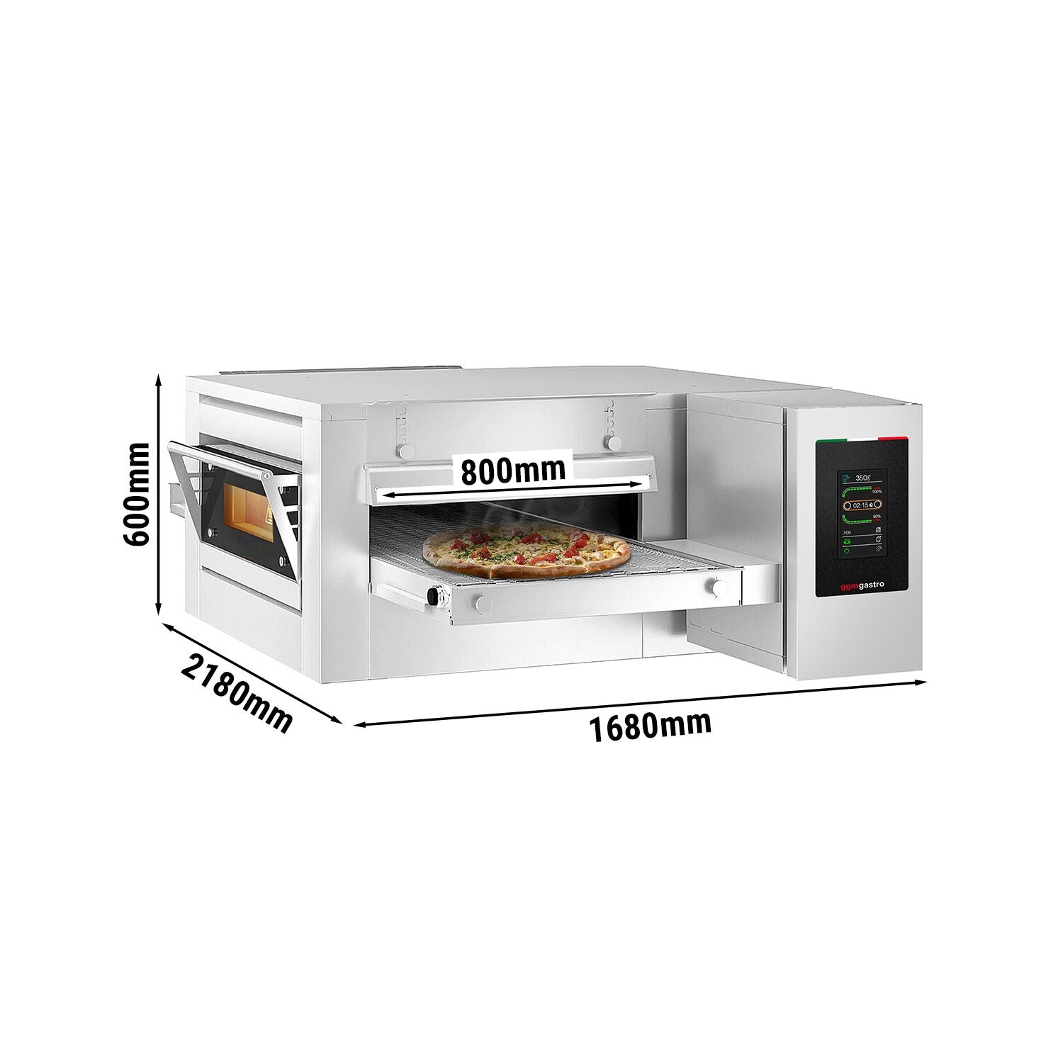 Gas-Bandofen 1680x2180 mm Touchscreen 800 mm Bandbreite