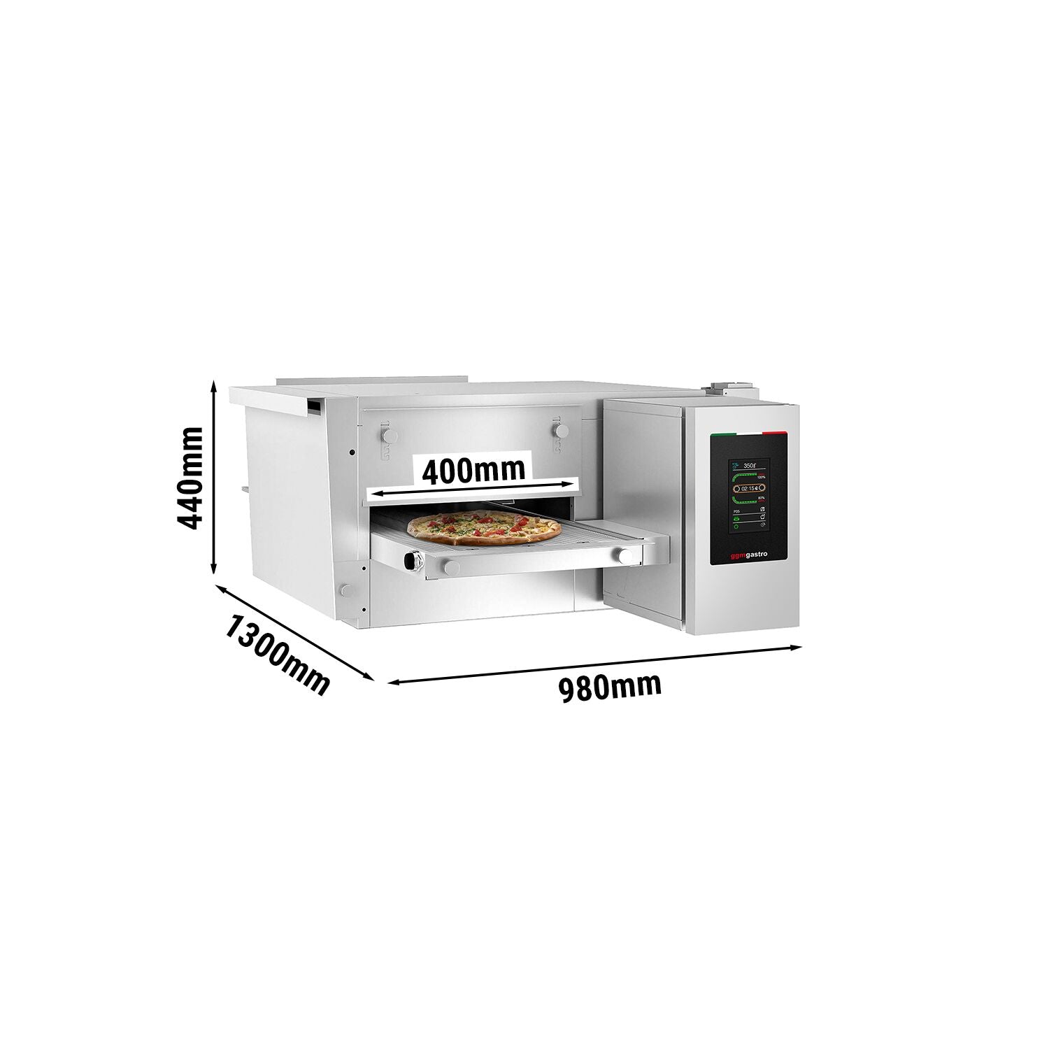 Elektro Durchlaufofen 980 x 1300 mm Touch 350 °C