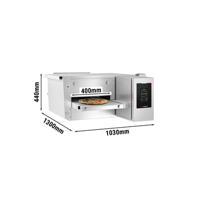 Profesionální Plynová Průběžná Pec 350 °C Dotykový Displej 400 mm