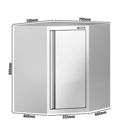 GGM Gastro Nerezová Rohová Nástěnná Skříňka 700 mm