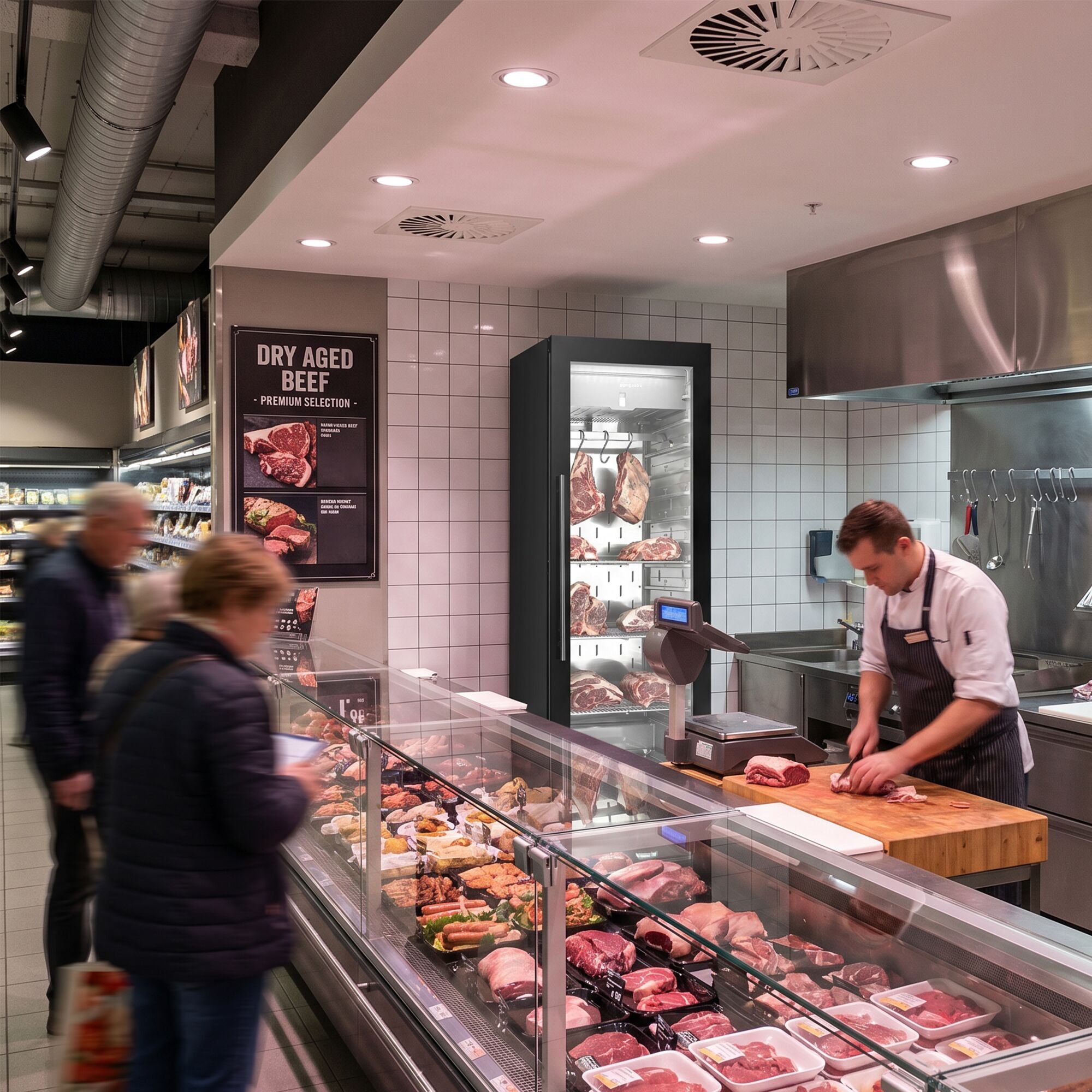 GGM Gastro Reifeschrank Trockenreifung 595 mm 710 mm 1720 mm Schwarz