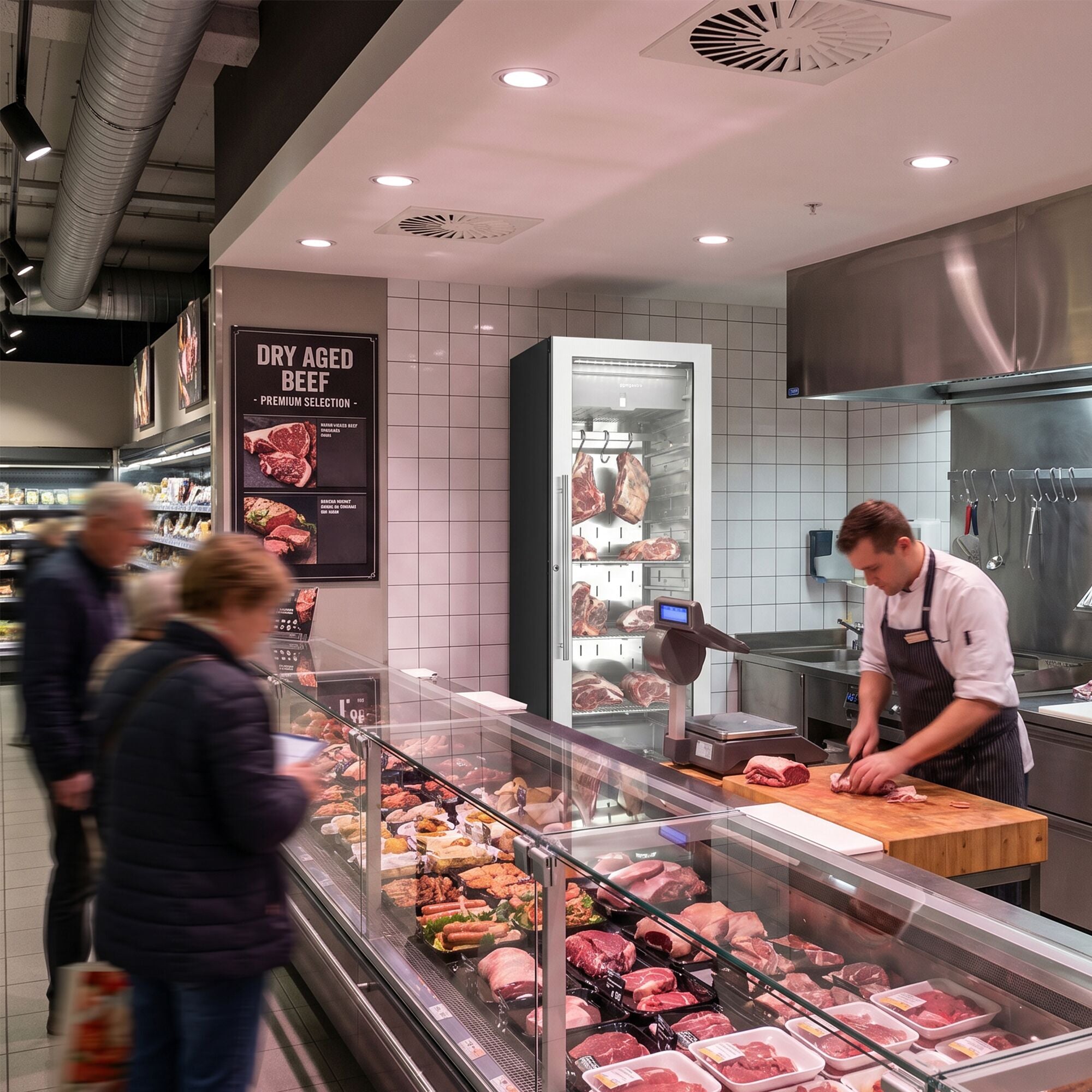 GGM Gastro Dry Aging Reifeschrank 595 mm 710 mm Edelstahl 1 Glastür