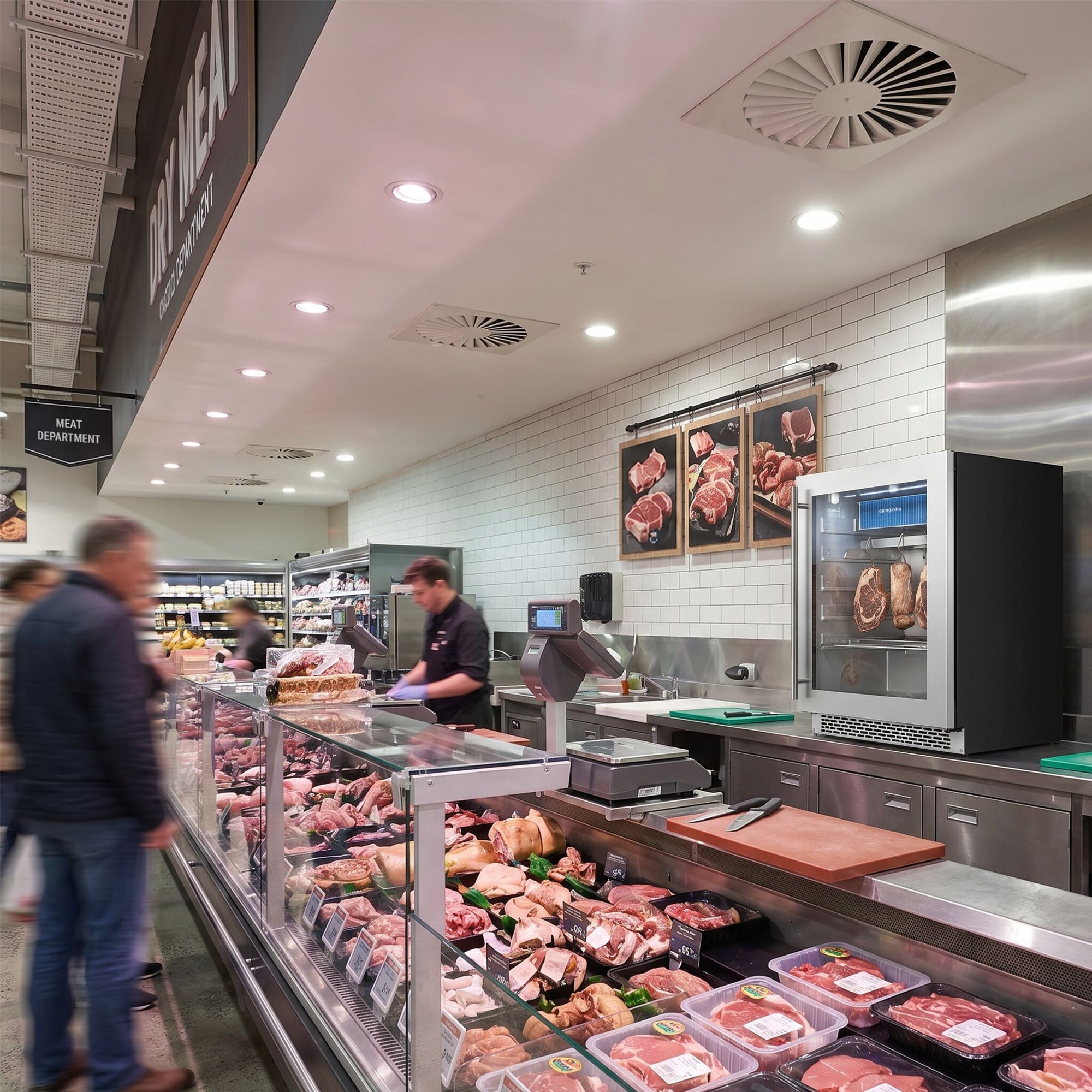 Dry Aging Reifeschrank 595 mm 98 l Edelstahl