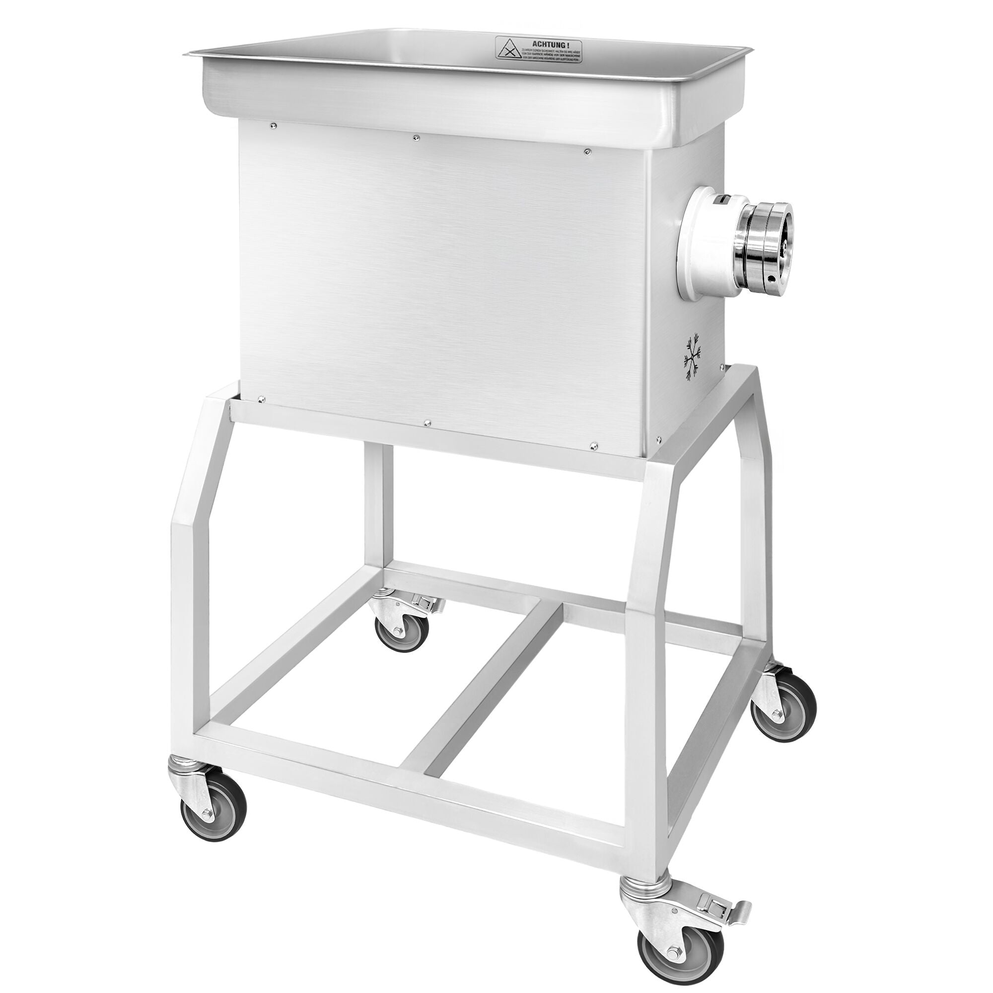 Professioneller Fleischwolf Größe 32 600 kg/h 3 kW 236 U/min mit Kühlung fahrbar