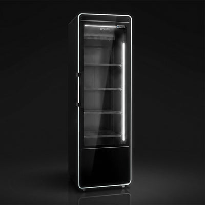 GGM Gastro Getränkekühlschrank 560 l Glastür LED Schwarz