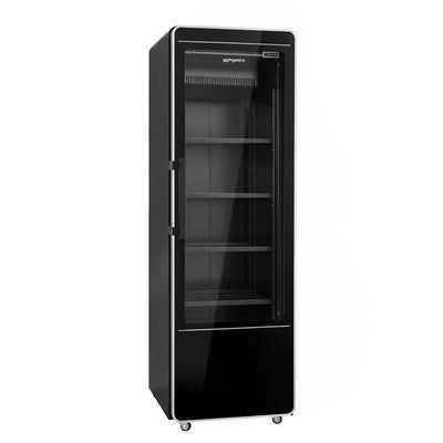 GGM Gastro Getränkekühlschrank 560 l Glastür LED Schwarz