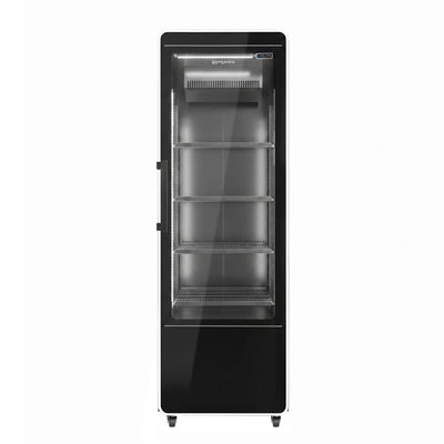 GGM Gastro Getränkekühlschrank 560 l Glastür LED Schwarz