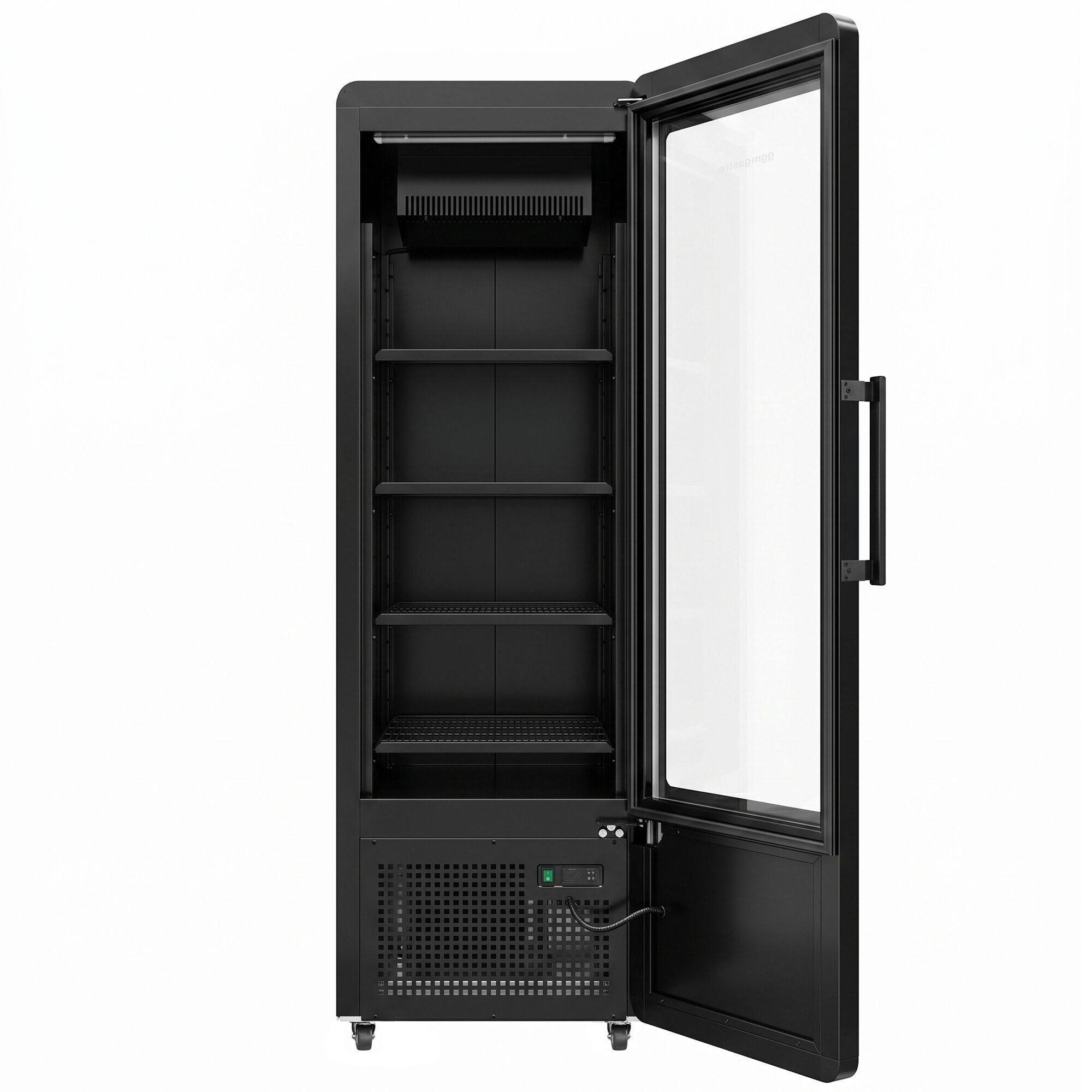 GGM Gastro Getränkekühlschrank 560 l Glastür LED Schwarz