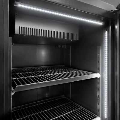 GGM Gastro Getränkekühlschrank 560 l Glastür LED Schwarz