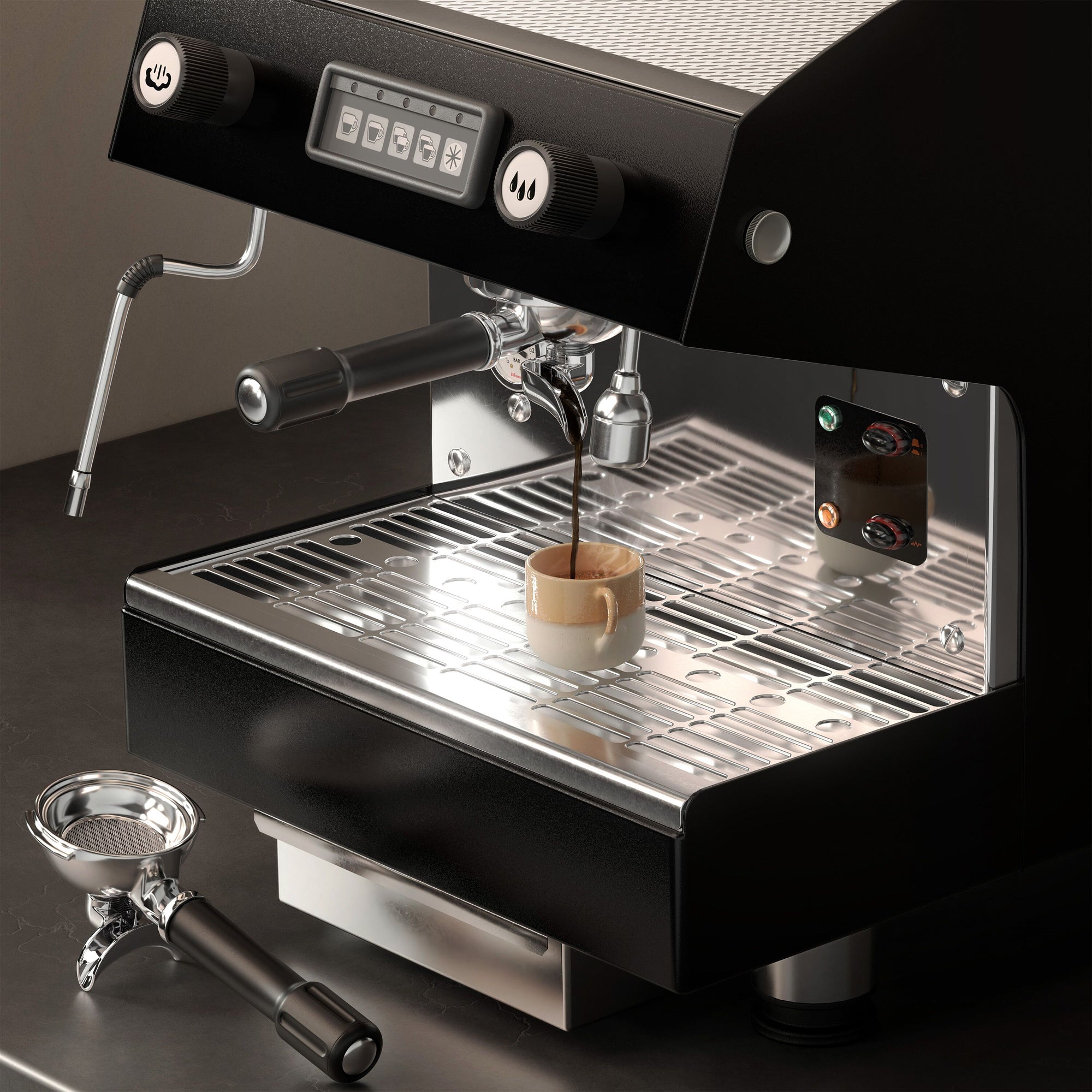 Siebträgermaschine 1 Gruppig Mit Preinfusionssystem