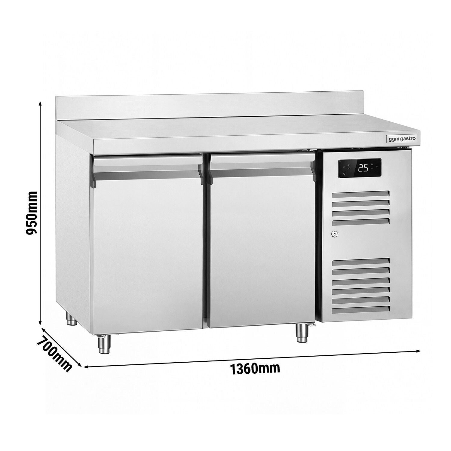 Chladicí Stůl ECO 1360 mm 700 mm se 2 Dveřmi