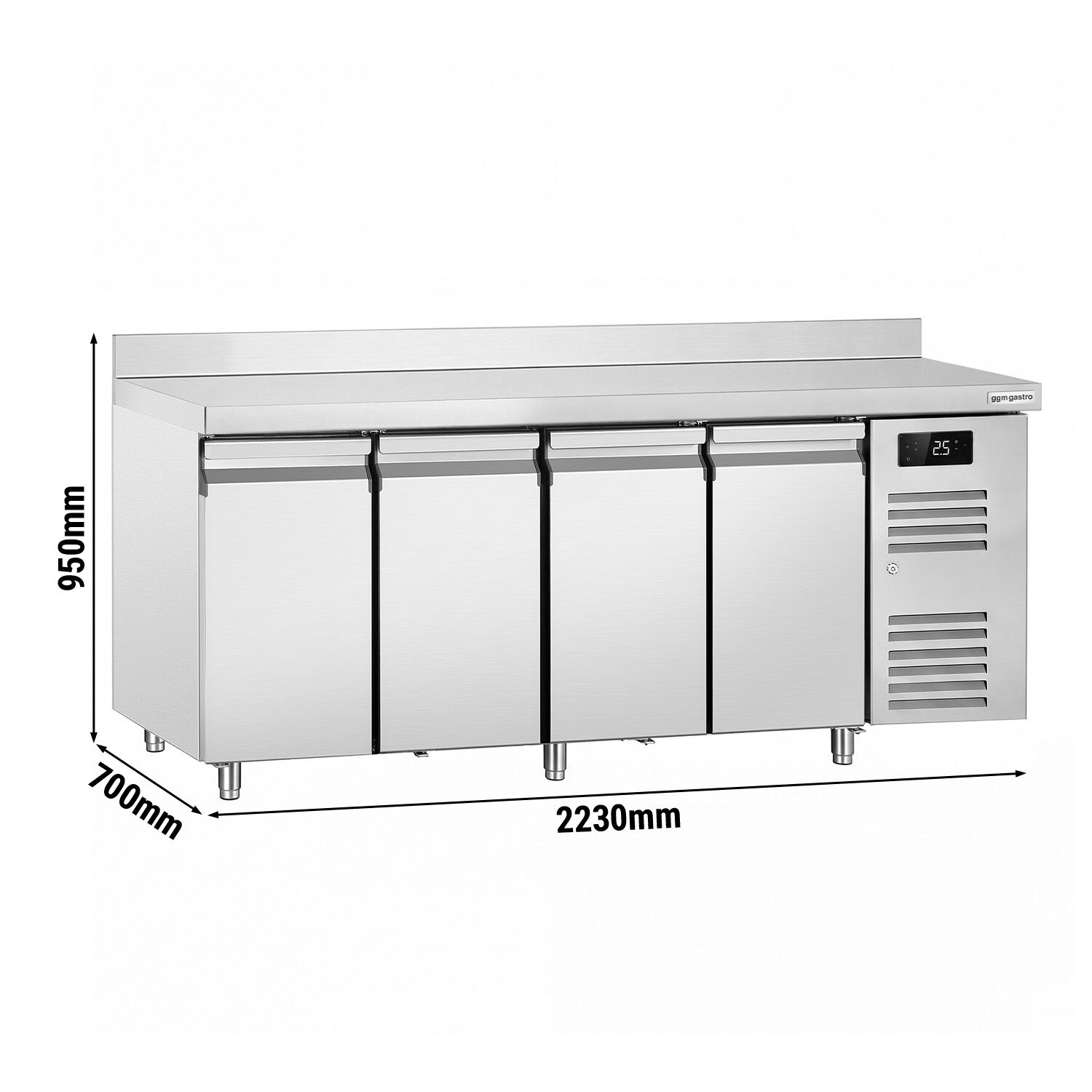 GGM Gastro Chladicí Stůl ECO 2230 mm 700 mm 4 Dveře