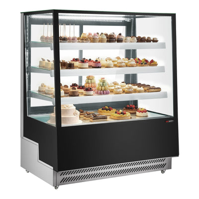 GGM Gastro Kühlvitrine für Gebäck 1200 mm 686 l Schwarz