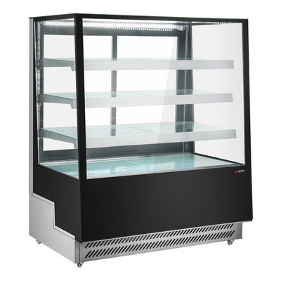 GGM Gastro Kühlvitrine für Gebäck 1200 mm 686 l Schwarz