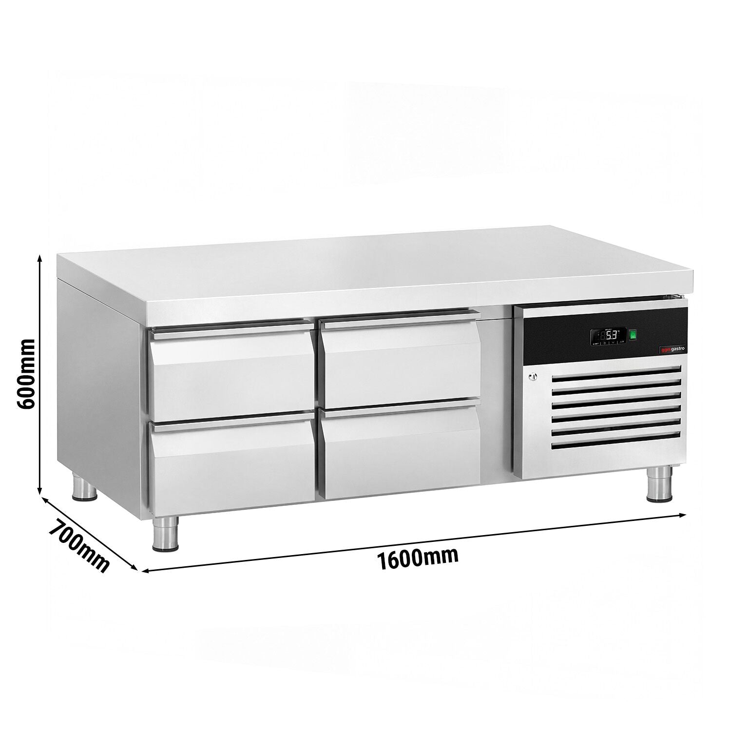 GGM Gastro Chladicí Podestavba 1600 mm 191 l 4x GN 1/1